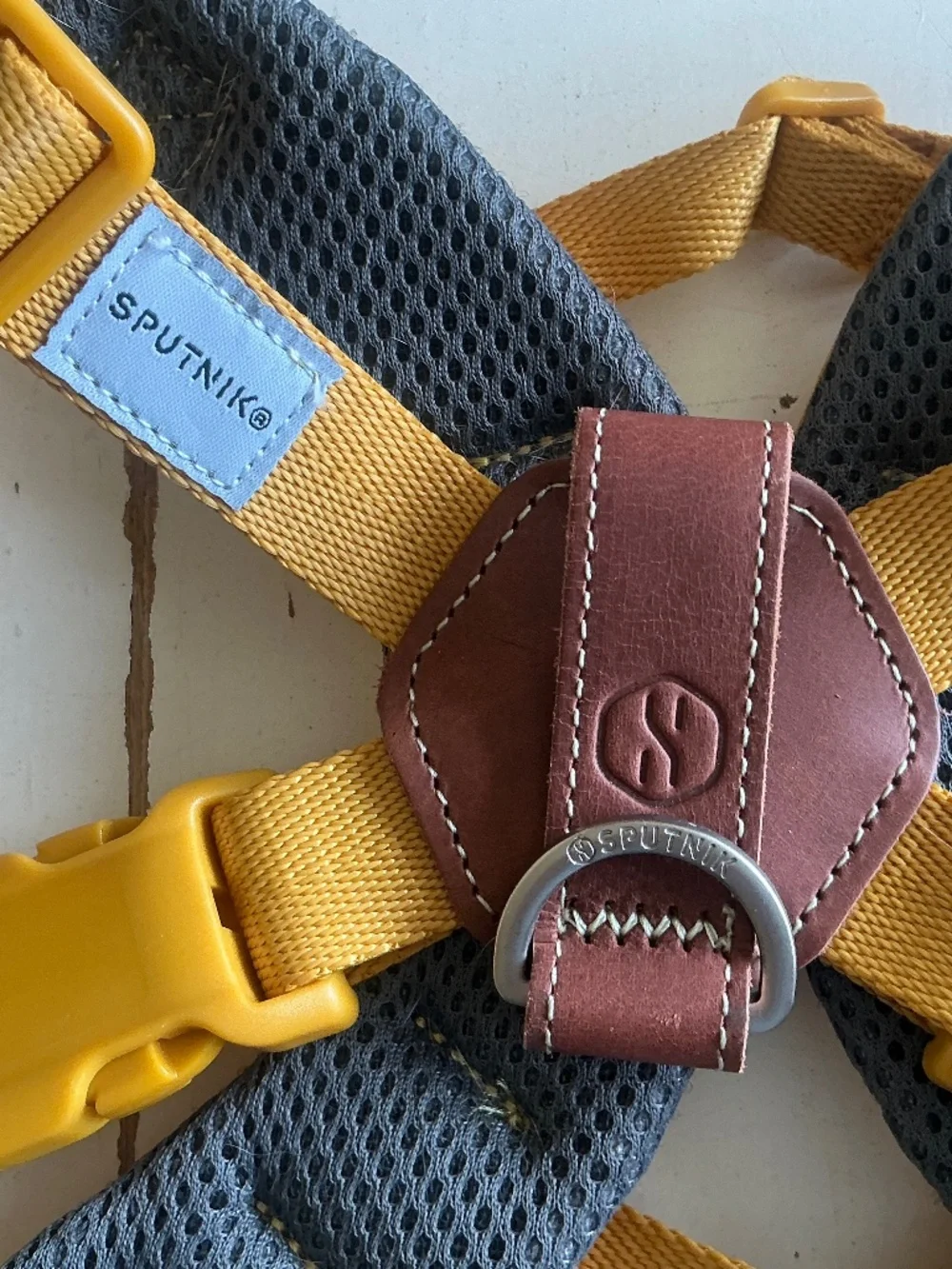 SPUTNIK Mustard Yellow harness & matching leash Medium 17-39lbs